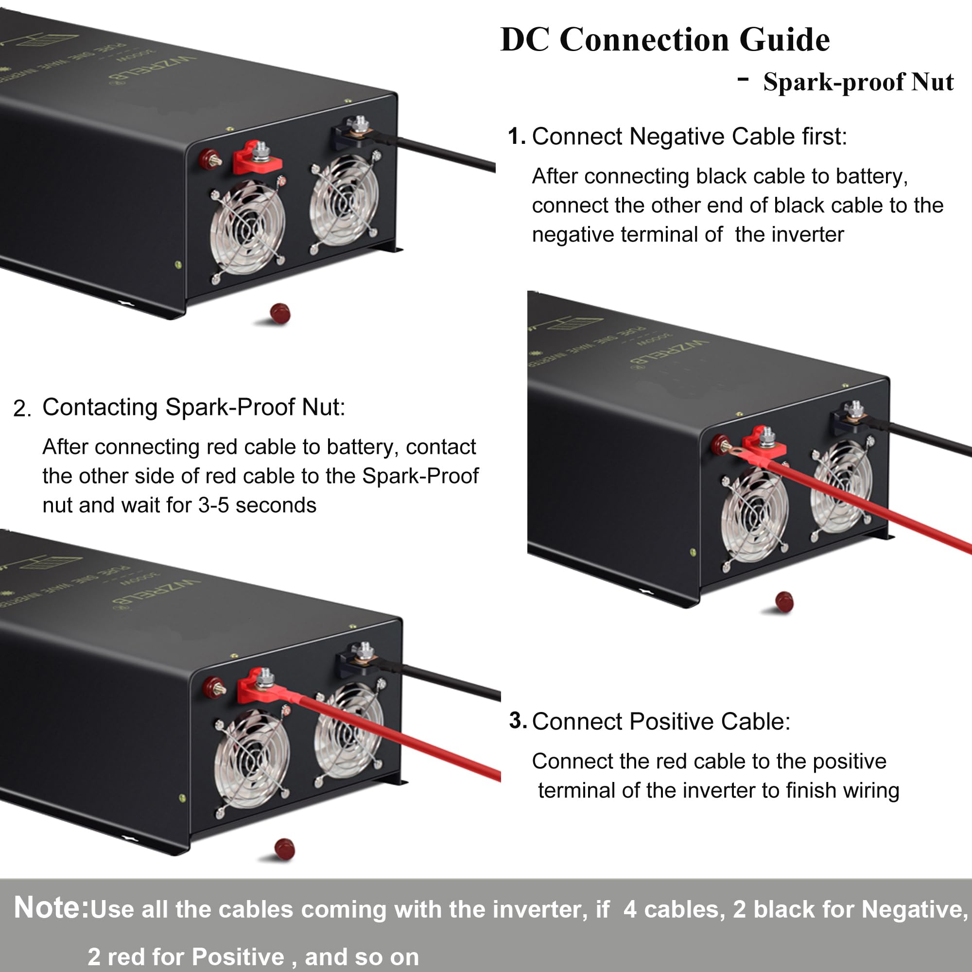Amazon.co.jp: 4000W 36V 純正正弦波インバーター、36ボルト DC - AC